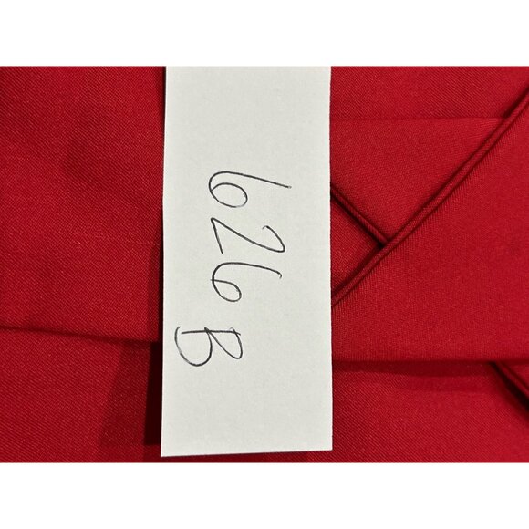 Vintage Judy Bond Long Sleeve Blouse Red Sz 16 Tie Neck Button Front Secretary - Picture 9 of 10